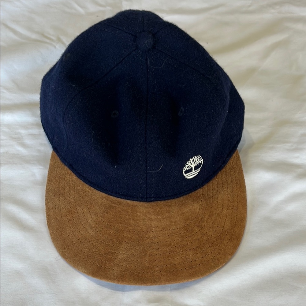 American Eagle x Timberland Mens Flat Brim Wool Suede Baseball Hat NWT